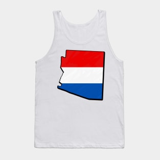 Red, White, and Blue Arizona Outline Tank Top